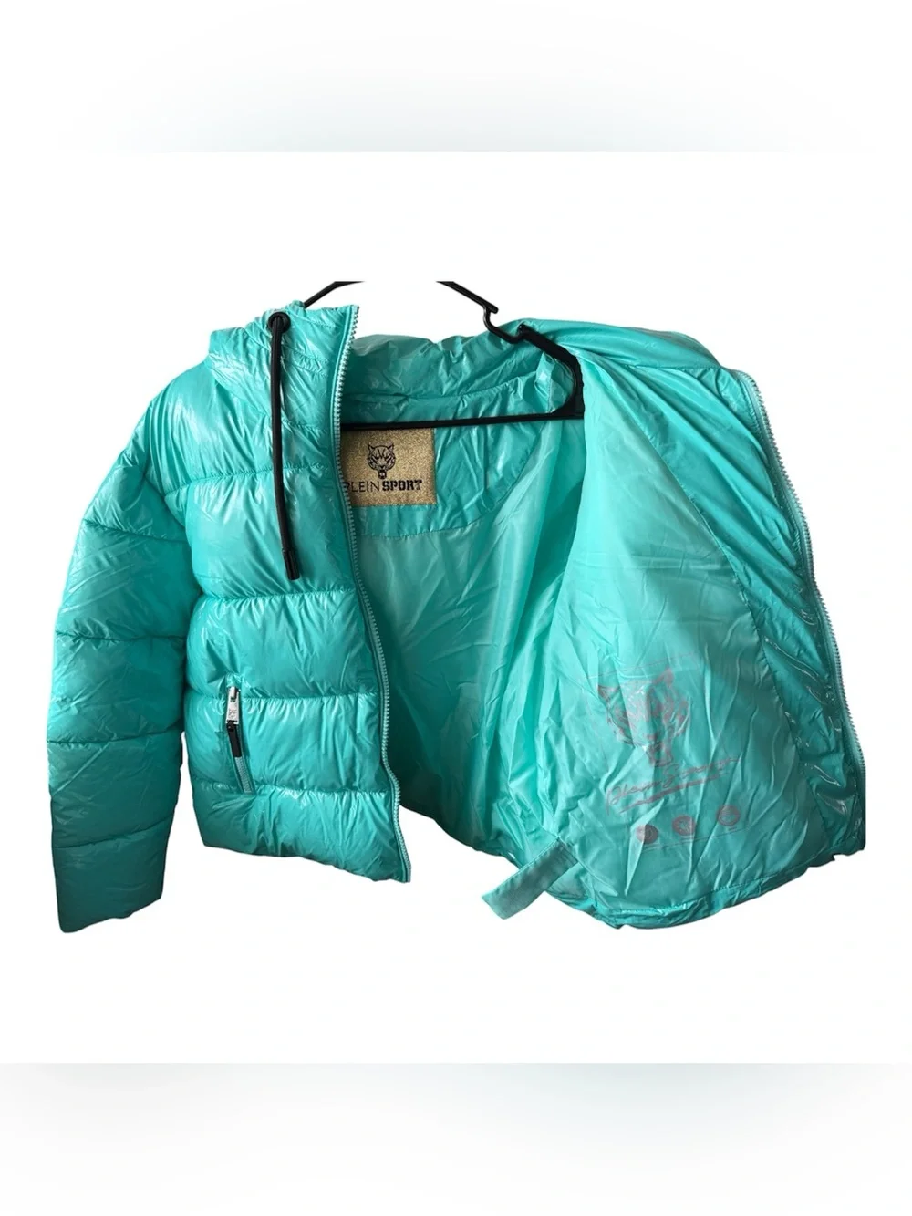PLEIN SPORT | Phillipp Plein Teal Quilted Hooded Puffer